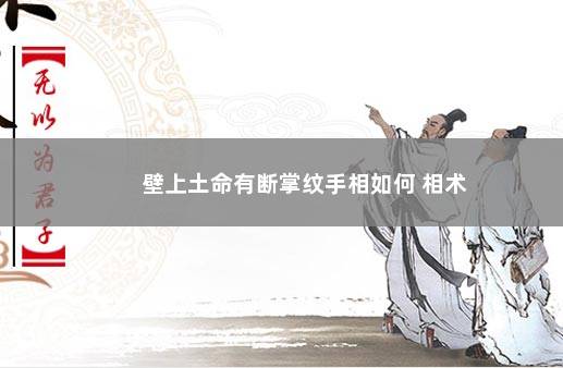 壁上土命有断掌纹手相如何 相术