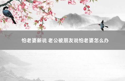 怕老婆新说 老公被朋友说怕老婆怎么办