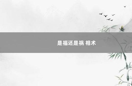 是福还是祸 相术