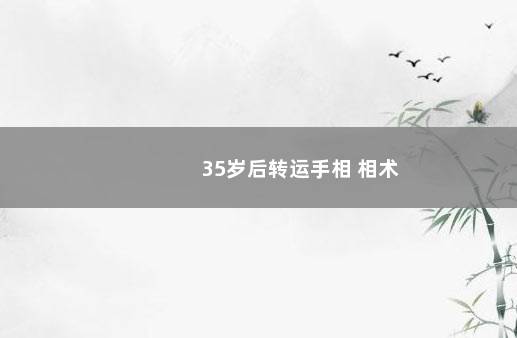 35岁后转运手相 相术