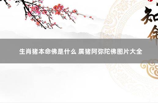 生肖猪本命佛是什么 属猪阿弥陀佛图片大全