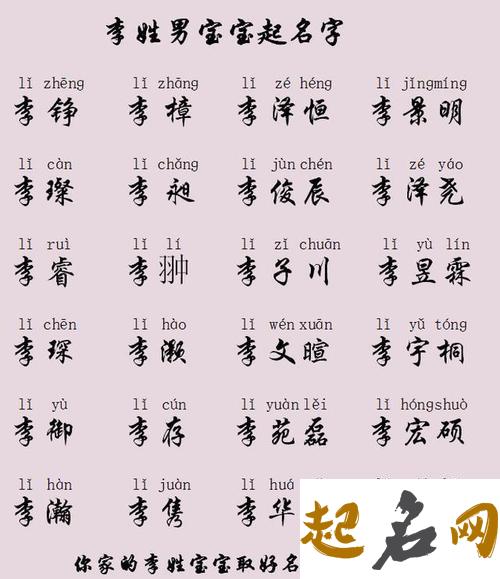 李姓男孩名字大全2019年 2019李姓男孩满分名字