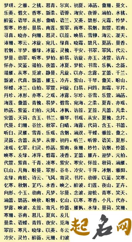 古代女子名字有哪些呢？ 古代有涵养的名字