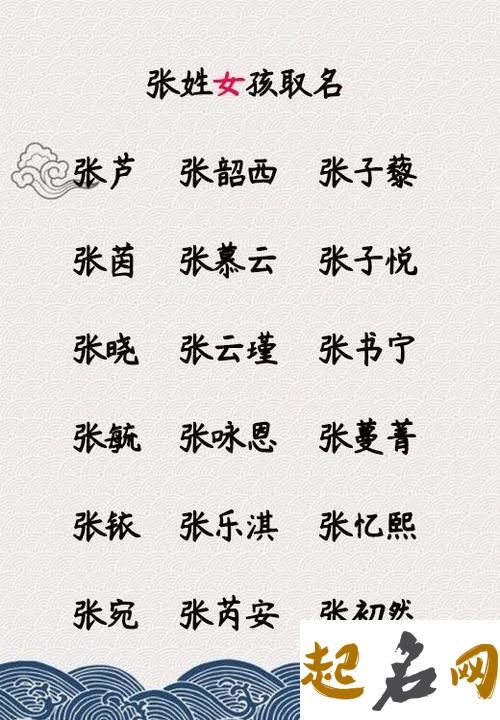 张姓女宝宝起什么名更适合喜水的八字？ 张姓喜水的名字大全