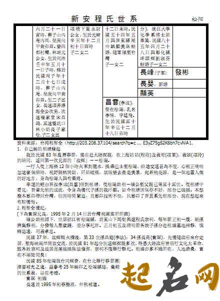 辽宁省程氏字辈有哪些？ 程氏字辈