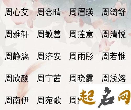 周姓女孩起吉祥名字有什么技巧？ 周姓女孩名字