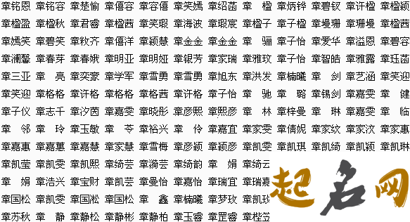 章姓男孩名字寓意好的 章姓女孩子取名有气质有文化