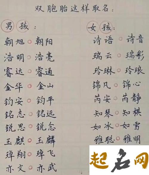 双胞胎名字取名攻略，好听又福气的双胞胎名字大全 源字取名好不好