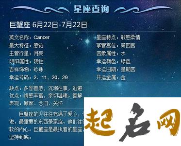 7月3日是什么星座：巨蟹座 7月20日是啥星座