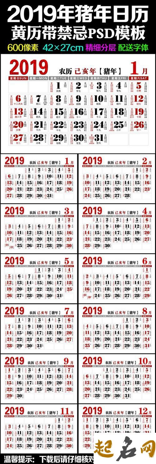 农历2019年腊月出生属相是猪的宝宝命理分析！ 农历查询2019年黄历表