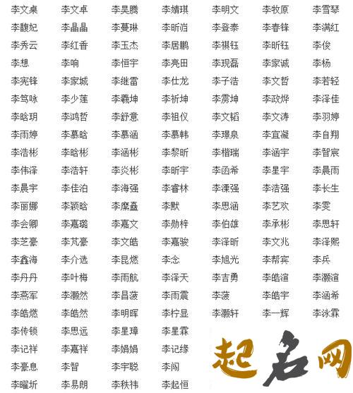 高雅霸气男孩名字姓李 100分李姓男孩名字大全