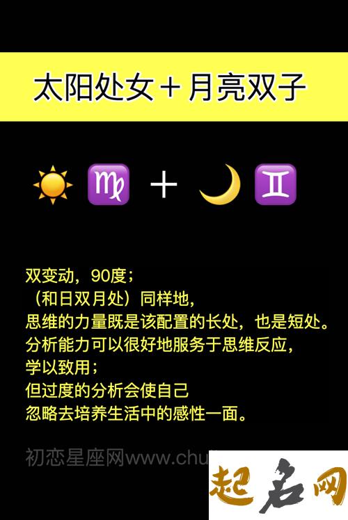 太阳星座和月亮星座：太阳处女座 月亮星座代表