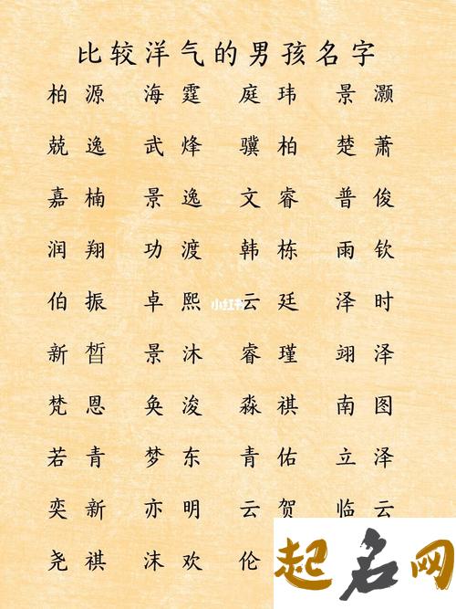 洋气的男孩名字 男孩叫什么小名字好听又洋气