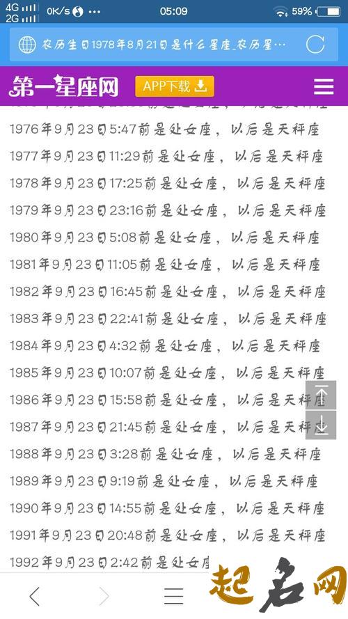 大年初一是什么星座 1998年农历8月21日是什么星座