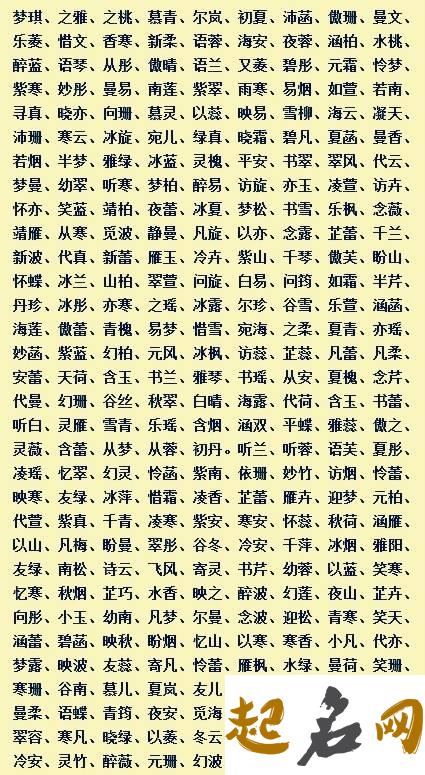 如何取好听的古典女子名字 起名字女孩