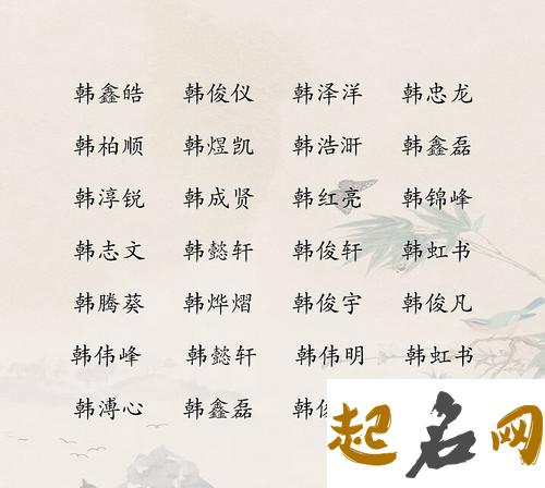 韩姓女宝宝名字大全，韩姓女宝宝名字精选 韩姓好听的名字