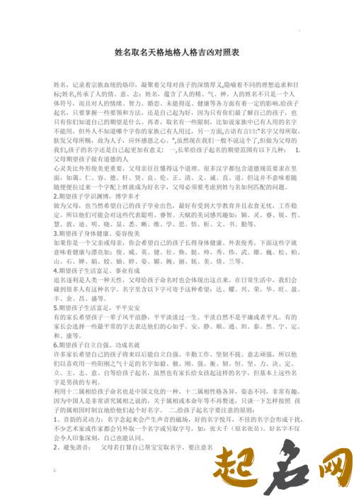 什么是姓名地格 地格的计算方法 天格地格人格测名字