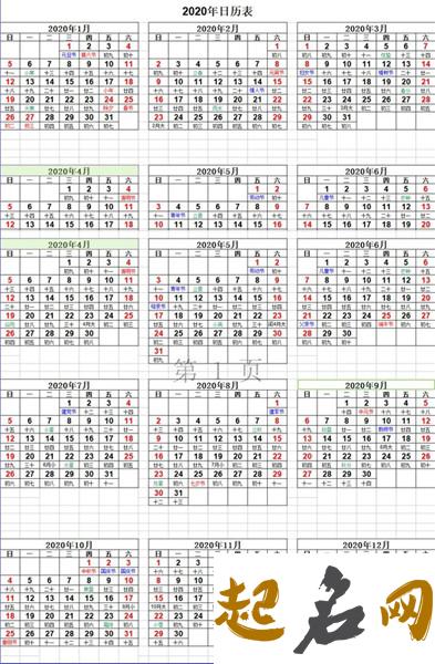 1971年3月星历表 星历表2020年5月