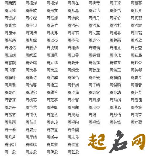 胡姓女孩起名取名取什么名字好 周姓女孩取名独特一点