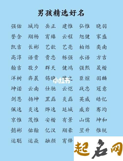 男孩起名:2020年12月2号出生的男孩参考周易起名字 精选名字男孩