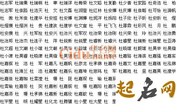 姓杜的男孩名字大全2018属狗 2020年属狗人的全年每月