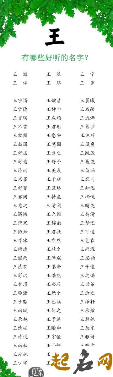 起名测名改名给孩子起名字大全 姓王的女孩名字最好听