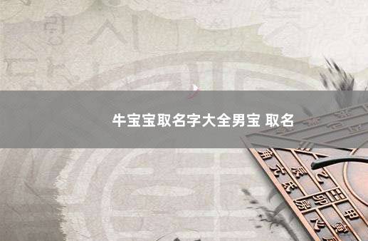 牛宝宝取名字大全男宝 取名