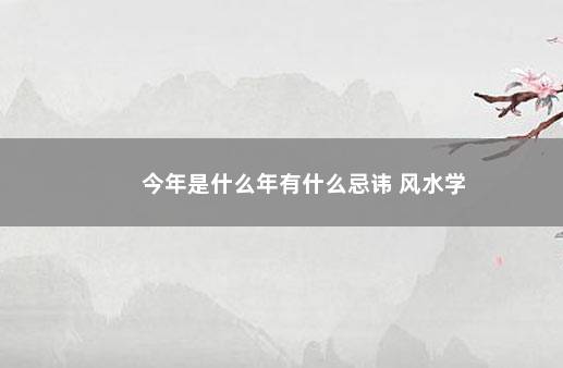 今年是什么年有什么忌讳 风水学