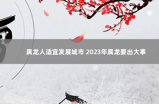 属龙人适宜发展城市 2023年属龙要出大事