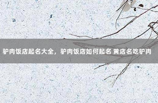 驴肉饭店起名大全，驴肉饭店如何起名 黄店名吃驴肉怎么样