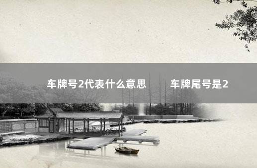 车牌号2代表什么意思 　　车牌尾号是2