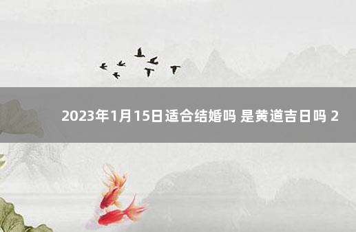 2023年1月15日适合结婚吗 是黄道吉日吗 2020年2月14日适合领证吗