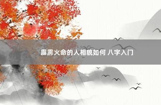 霹雳火命的人相貌如何 八字入门