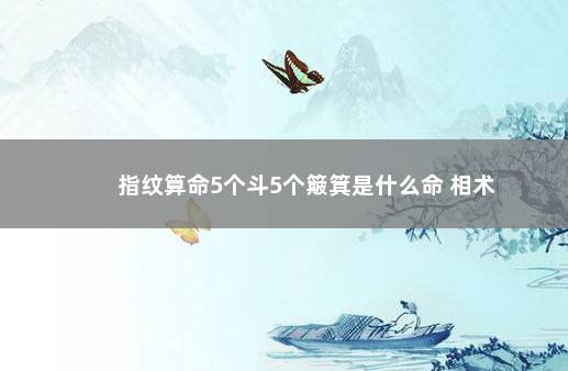 指纹算命5个斗5个簸箕是什么命 相术