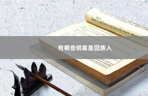 有哪些明星是回族人