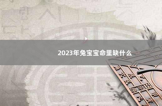 2023年兔宝宝命里缺什么