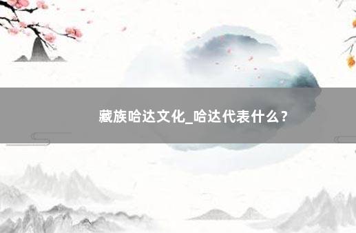 藏族哈达文化_哈达代表什么？