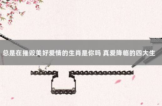 总是在摧毁美好爱情的生肖是你吗 真爱降临的四大生肖