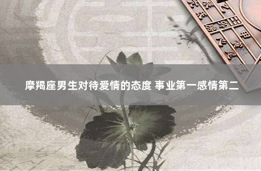 摩羯座男生对待爱情的态度 事业第一感情第二