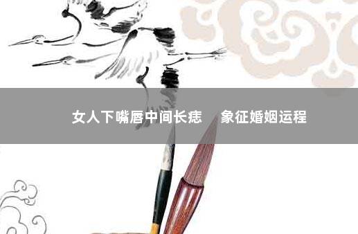 女人下嘴唇中间长痣 　象征婚姻运程