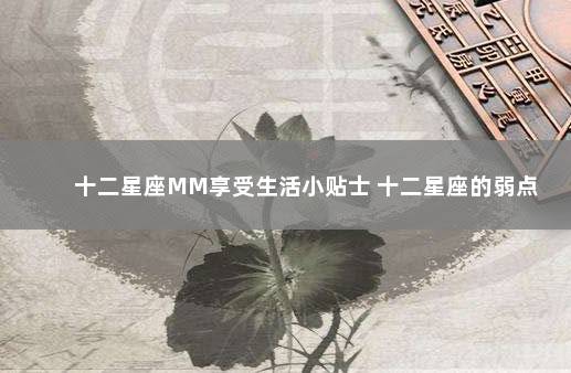 十二星座MM享受生活小贴士 十二星座的弱点