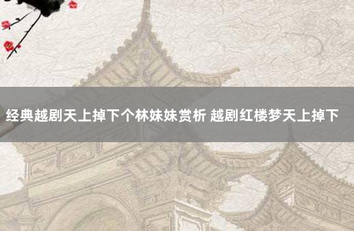 经典越剧天上掉下个林妹妹赏析 越剧红楼梦天上掉下个林妹妹