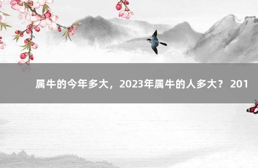 属牛的今年多大，2023年属牛的人多大？ 2018年属牛的人多大