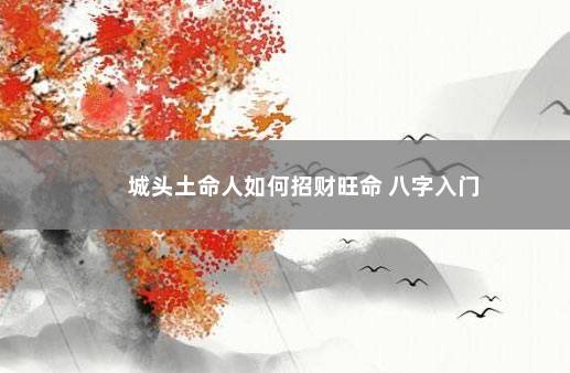 城头土命人如何招财旺命 八字入门