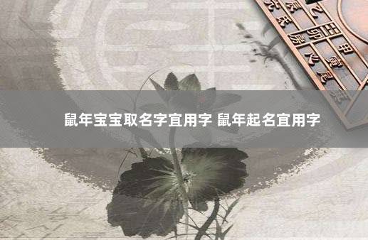 鼠年宝宝取名字宜用字 鼠年起名宜用字