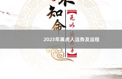 2023年属虎人运势及运程