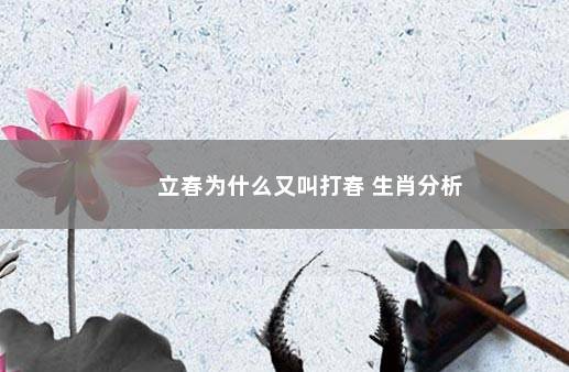 立春为什么又叫打春 生肖分析