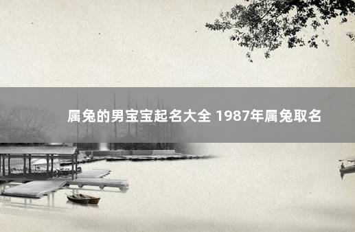 属兔的男宝宝起名大全 1987年属兔取名