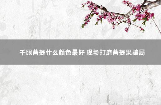 千眼菩提什么颜色最好 现场打磨菩提果骗局