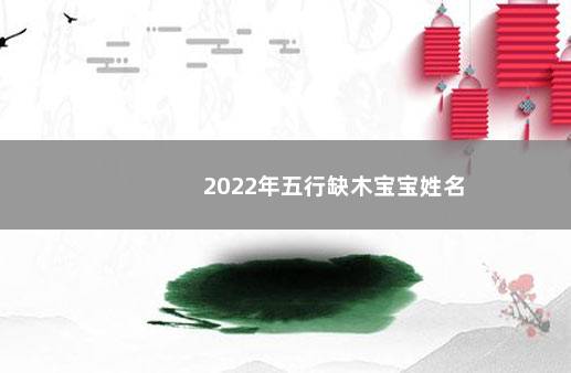 2022年五行缺木宝宝姓名